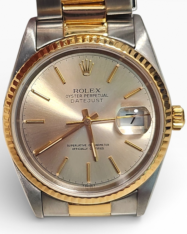 1992 Rolex Datejust 36MM Champagne Dial Two-Tone Oyster Bracelet (16233)