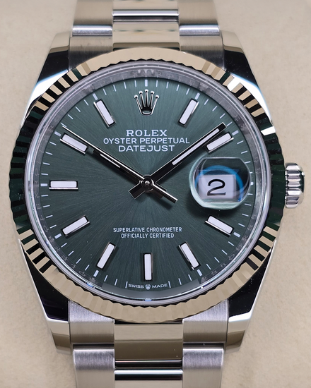2025 Rolex Datejust 36MM Green Dial Oyster Bracelet (126234)