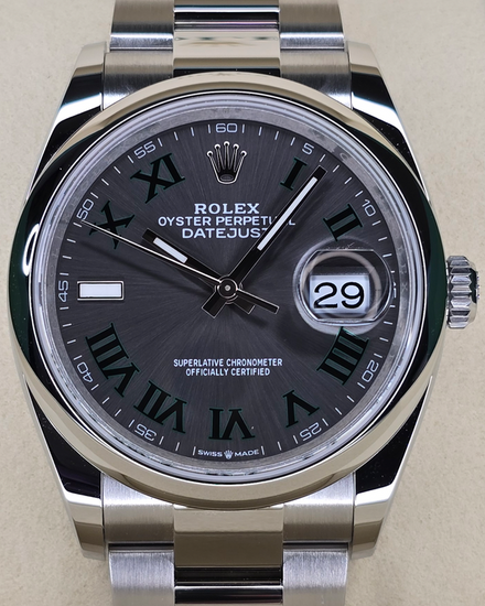 2026 Rolex Datejust "Wimbledon" 36MM Slate Dial Oyster Bracelet (126200)