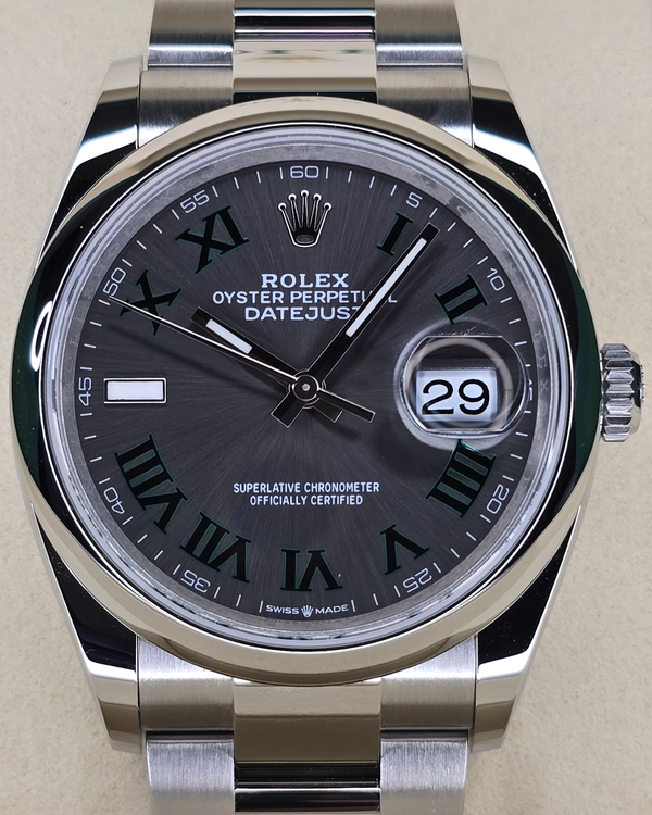 2026 Rolex Datejust "Wimbledon" 36MM Slate Dial Oyster Bracelet (126200)