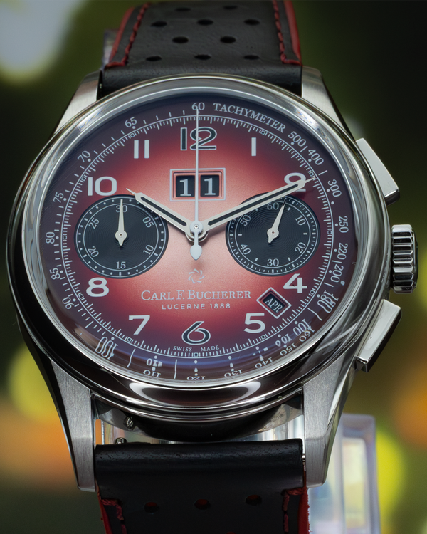 No Reserve - 2025 Carl F. Bucherer Heritage BiCompax Annual Hometown "Beijing" L.E. 41MM Red Dial Leather Strap (00.10803.08.92.88)