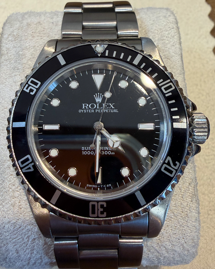 No Reserve - 1996 Rolex Submariner No-Date 40MM Black Dial Oyster Bracelet (14060)