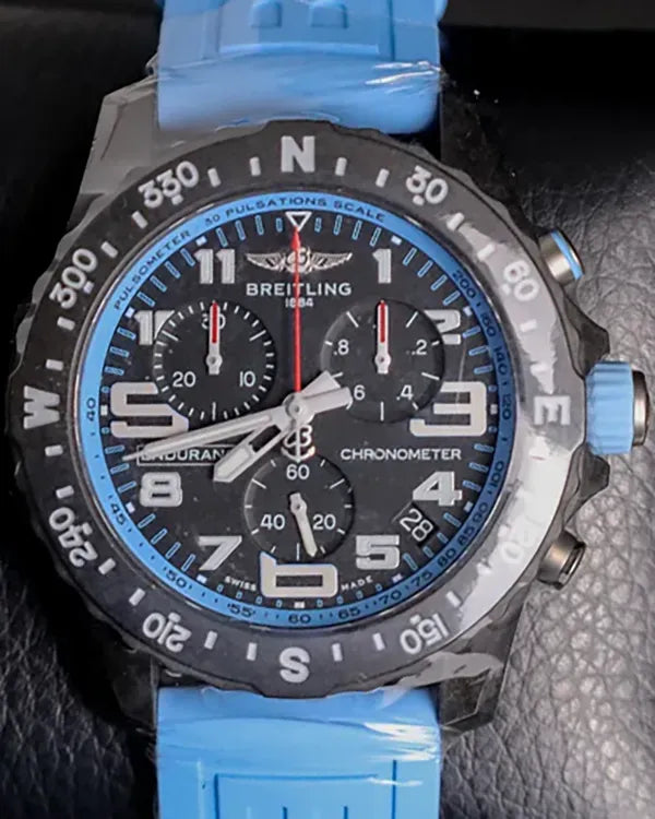 2024 Breitling Endurance Pro 44MM Quartz Black Dial Rubber Strap (X82310)
