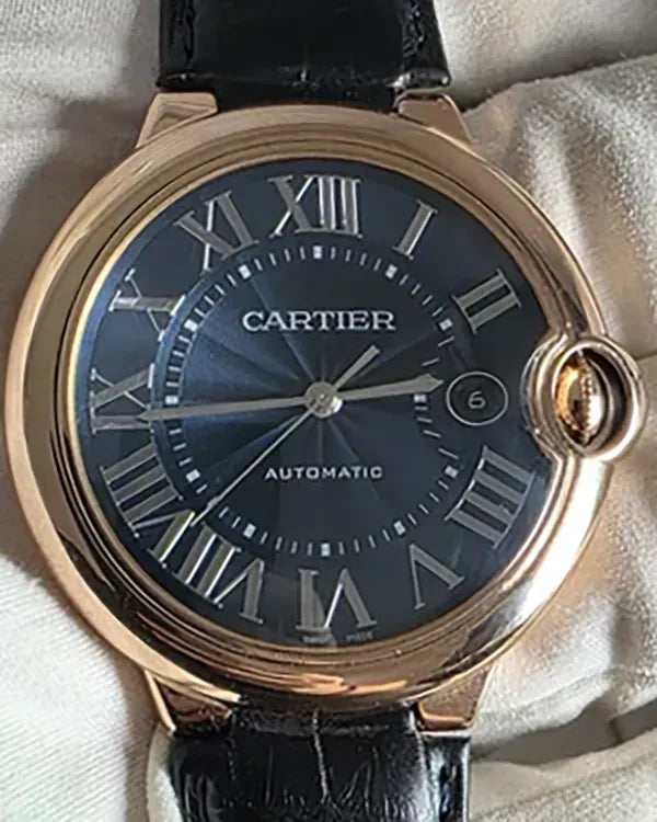 2023 Cartier Ballon Bleu 42MM Blue Dial Leather Strap (WGBB0036)