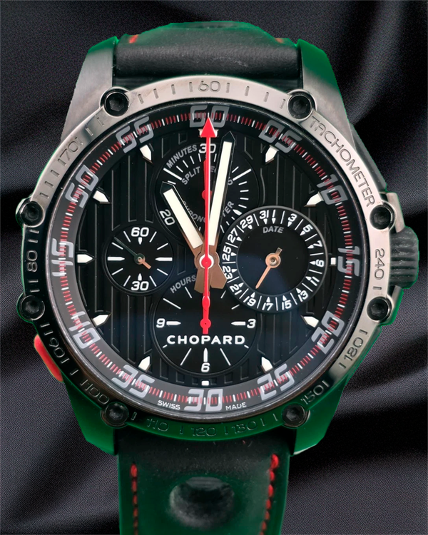 2018 Chopard Classic Racing Superfast Split Second L.E. 45MM Black Dial Leather Strap (168542-3001)
