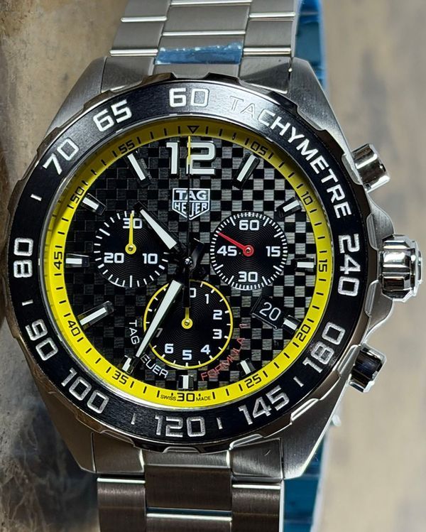 2024 Tag Heuer Formula 1 Chronograph 43MM Quartz Black Dial Steel Bracelet (CAZ101AC.BA0842)