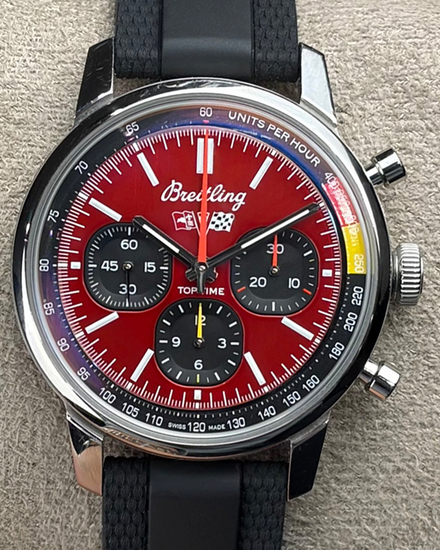2024 Breitling Top Time B01 "Chevrolet Corvette" 41MM Red Dial Rubber Strap (AB01761A1K1X1)