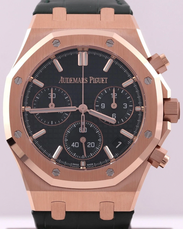 Audemars Piguet Royal Oak Offshore Chronograph 41MM Green Dial Leather Strap (26240OR.OO.D404CR.02)