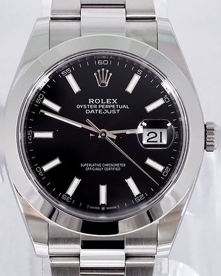 2019 Rolex Datejust 41MM Black Dial Oyster Bracelet (126300)