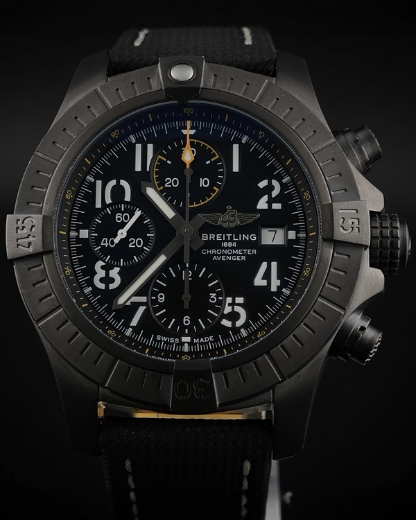 2024 Breitling Avenger "Night Mission" 45MM Black Dial Textile Strap (V13317101B1X2)