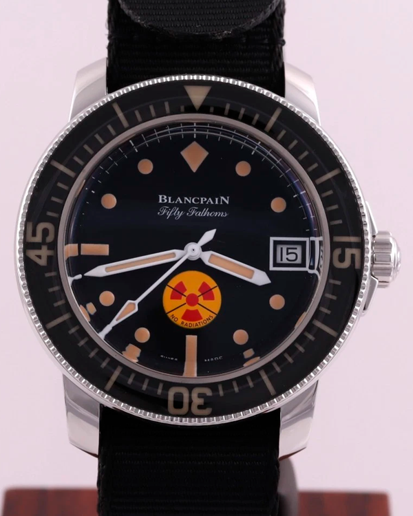 2021 Blancpain Fifty Fathoms "No Rad" L.E. 40MM Black Dial Textile Strap (5008D 1130 B64A)