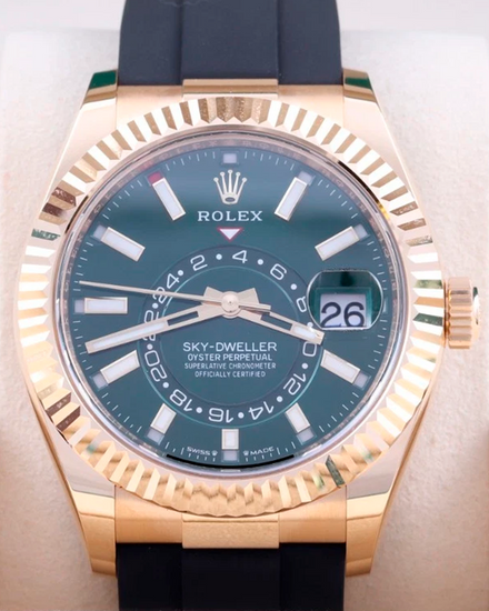 2025 Rolex Sky-Dweller 42MM Green Dial Oysterflex Strap (336238)
