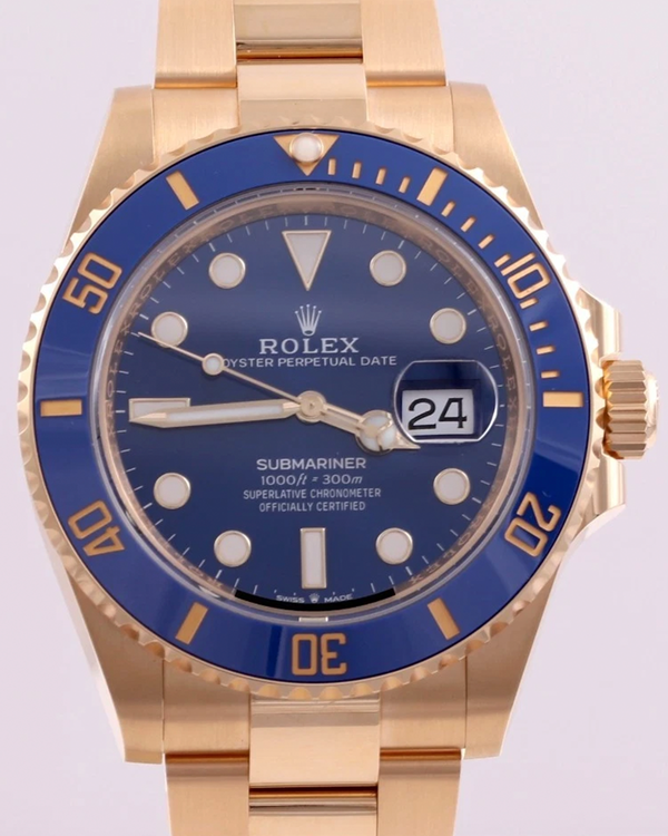 2025 Rolex Submariner Date "Bluesy" 41MM Blue Dial Yellow Gold Oyster Bracelet (126618LB)