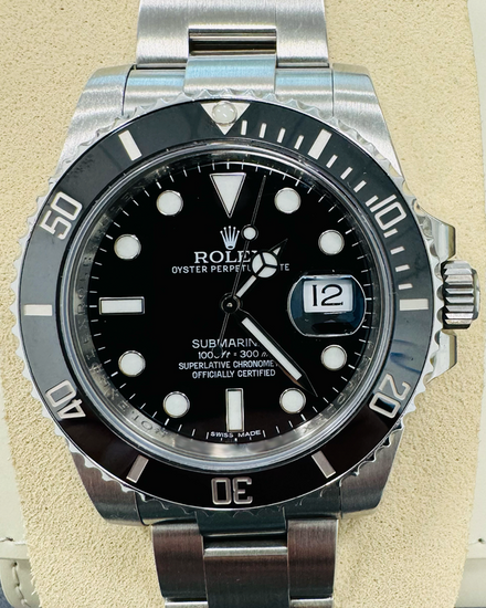 2015 Rolex Submariner Date 40MM Black Dial Oyster Bracelet (116610LN)