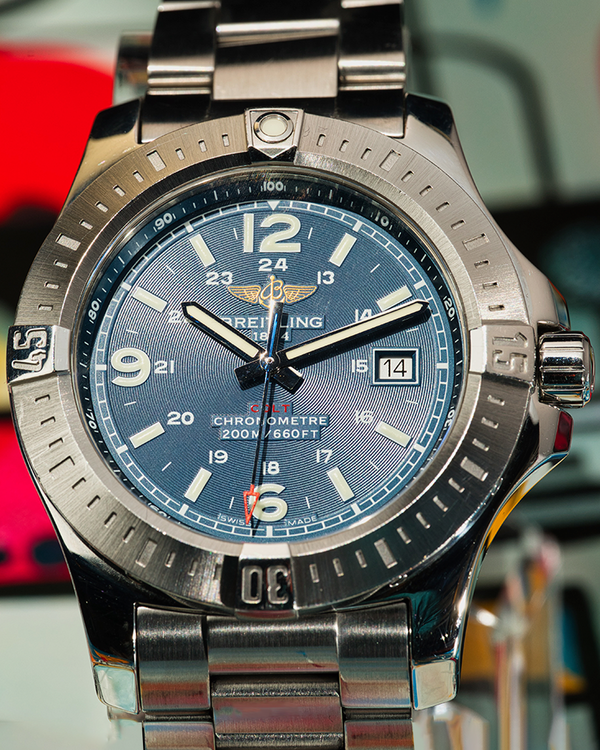 No Reserve - 2019 Breitling Colt 44MM Quartz Blue Dial Steel Bracelet (A7438811/C907)