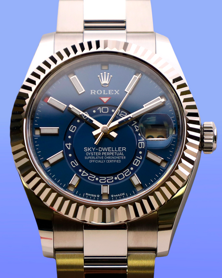 No Reserve - 2026 Rolex Sky-Dweller 42MM Blue Dial Oyster Bracelet (336934)