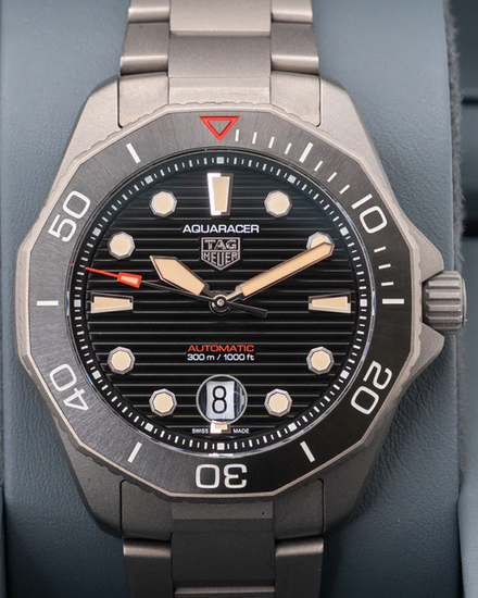 Tag Heuer Aquaracer Professional 300M W.O.S. L.E. 43MM Black Dial Titanium Bracelet (WBP208D)