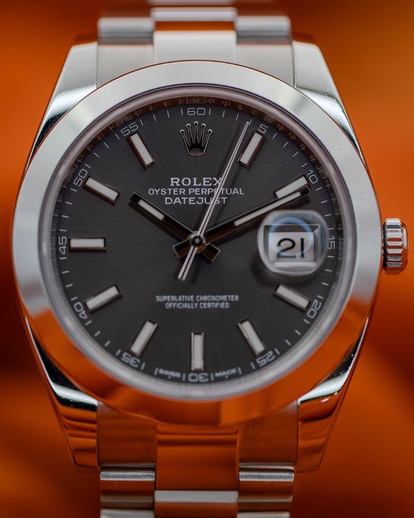 2019 Rolex Datejust 41MM Rhodium Dial Oyster Bracelet (126300)