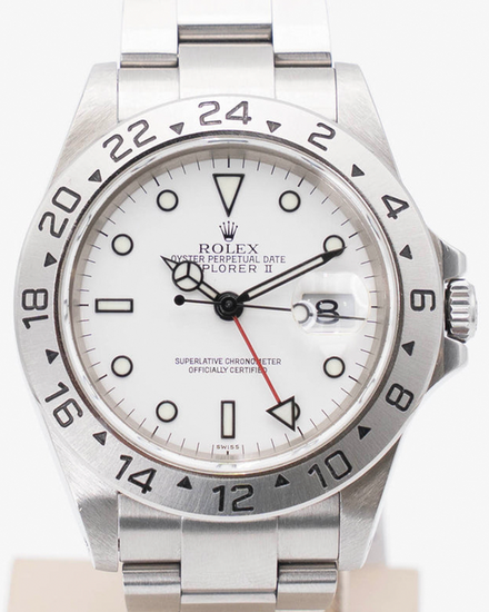 1999 Rolex Explorer II "Polar" 40MM White "Swiss Only" Dial Oyster Bracelet (16570)