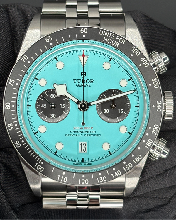 2025 Tudor Black Bay Chrono "Flamingo" 41MM Turquoise Dial Steel Bracelet (79360N)