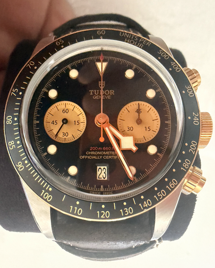 2023 Tudor Black Bay Chrono S&G 41MM Black Dial Leather Strap (79363N)