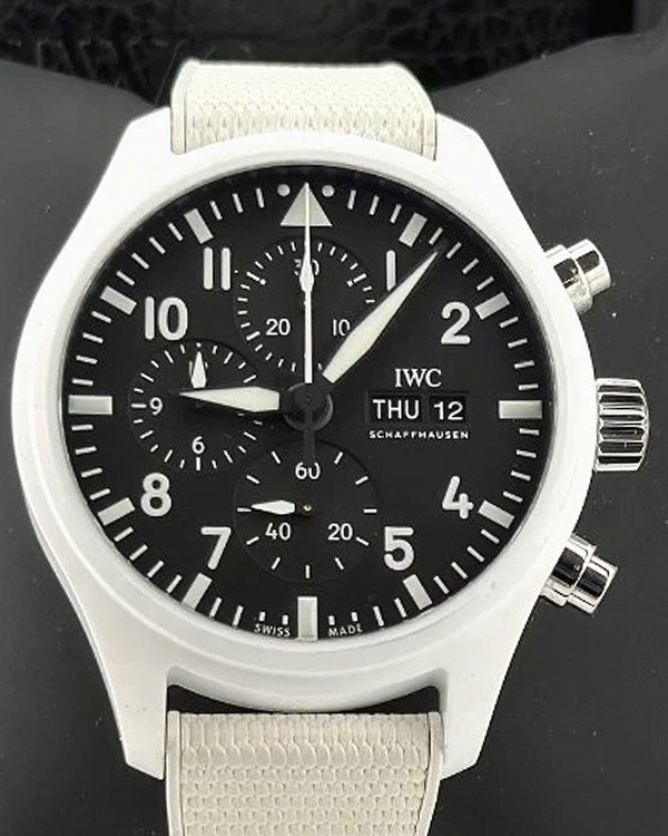 2022 IWC Schaffhausen Pilot Chronograph Top Gun "Lake Tahoe" 44MM Black Dial Textile Strap (IW389105)
