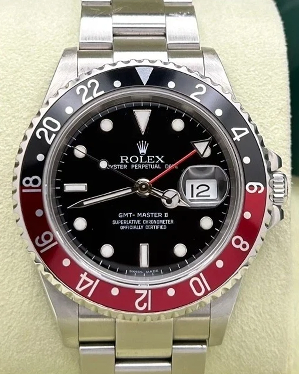 Rolex GMT-Master II "Coke" 40MM Black Dial Oyster Bracelet (16710)