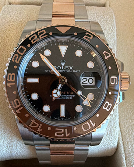 2023 Rolex GMT-Master II "Rootbeer" 40MM Black Dial Two-Tone Oyster Bracelet (126711CHNR)