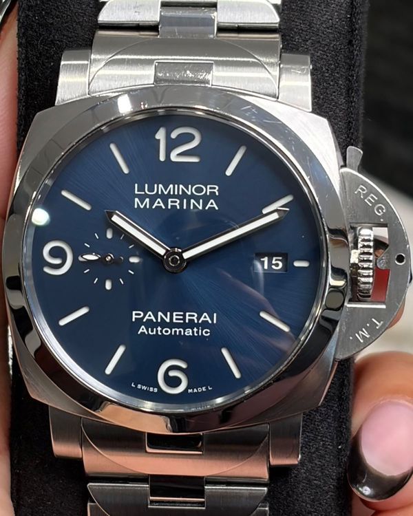 2022 Panerai Luminor Marina Specchio Blu 44MM Blue Dial Steel Bracelet (PAM01316)