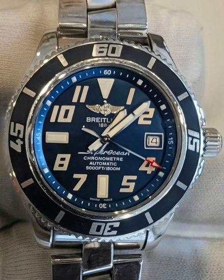 2013 Breitling Superocean L. E. 42MM Blue Dial Steel Bracelet (A173643B/C868)