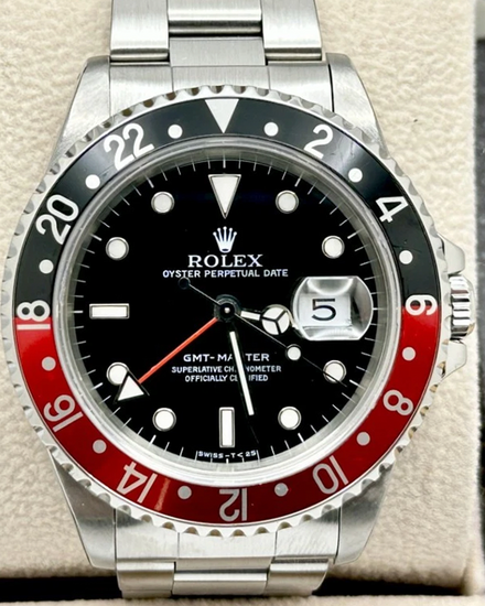 Rolex GMT-Master "Coke" 40MM Black Dial Oyster Bracelet (16700)