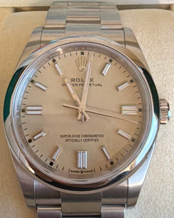 2025 Rolex Oyster Perpetual 36MM Beige Dial Oyster Bracelet (126000)