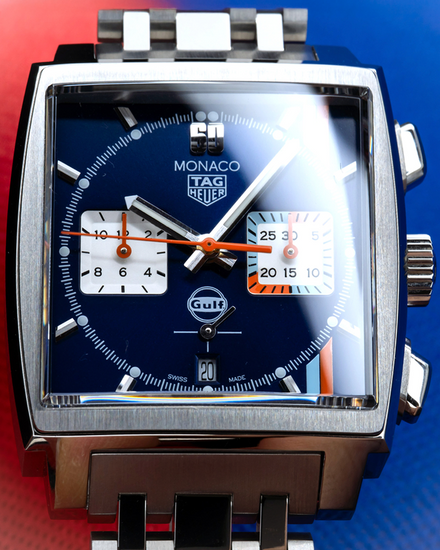 2024 Tag Heuer Monaco "Gulf Racing" S.E. 39MM Blue Dial Steel Bracelet (CBL2115.FC6494)