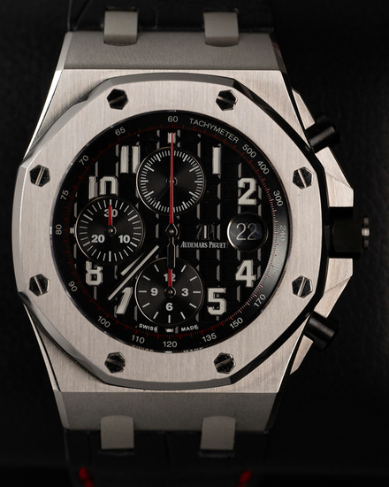 2017 Audemars Piguet Royal Oak Offshore "Vampire" 42MM Black Dial Leather Strap (26470ST.OO.A101CR.01)