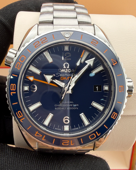 2020 Omega Seamaster Planet Ocean 600M GMT "GoodPlanet" 43.5MM Blue Dial Steel Bracelet (232.32.44.22.03.001)