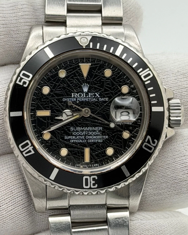 1984 (8.09 Mill Serial) Rolex Submariner Date 40MM Black "Spider" Dial Oyster Bracelet (16800)