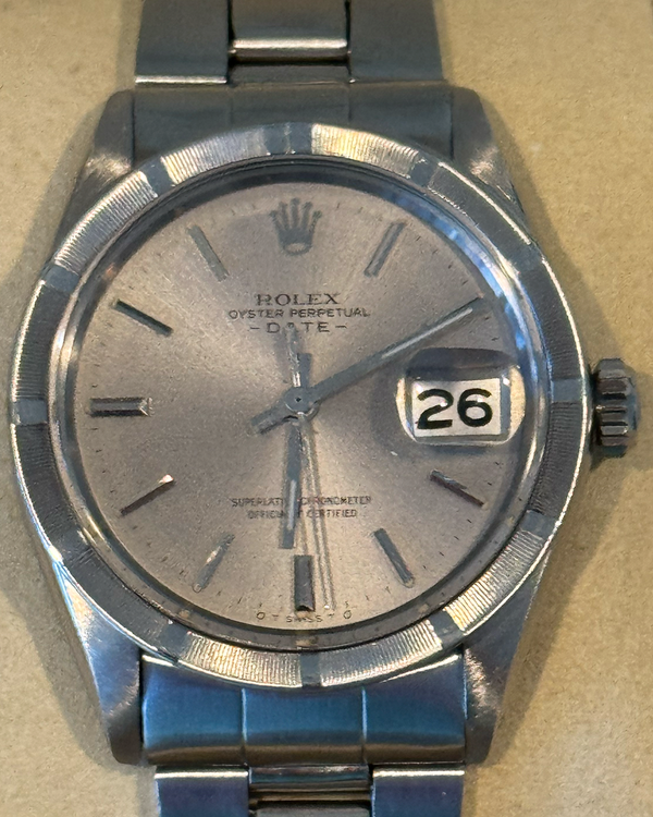 Rolex Oyster Perpetual Date 34MM Silver "Sigma" Dial Oyster Bracelet (1501)