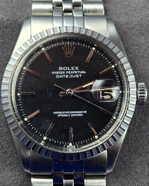 No Reserve - 1974 Rolex Datejust 36MM Black Dial Jubilee Bracelet (1601)