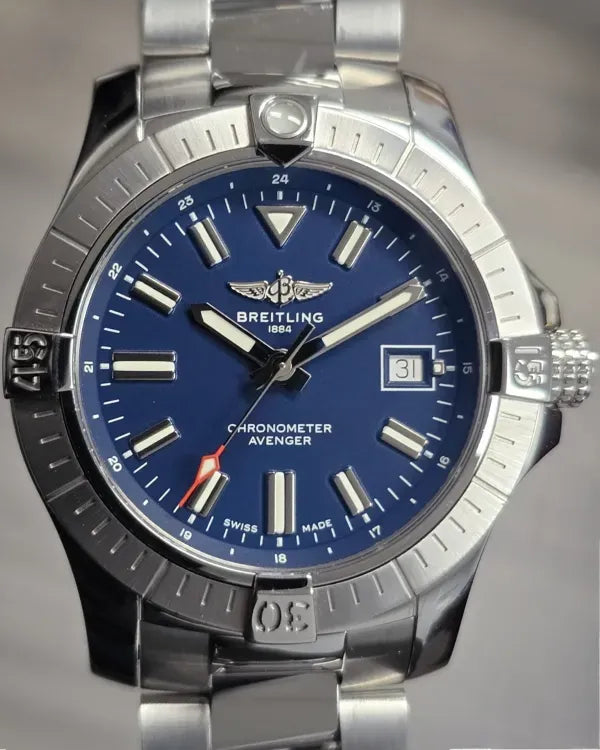 2021 Breitling Avenger 43MM Blue Dial Steel Bracelet (A17318)