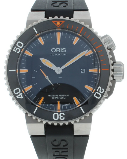 Oris Aquis Carlos Coste IV L.E. 46MM Black Dial Rubber Strap (01 743 7709 7184-Set RS)