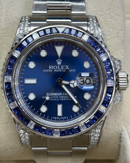 Rolex Submariner Date 40MM Aftermarket Blue Dial Oyster Bracelet (116610LN)