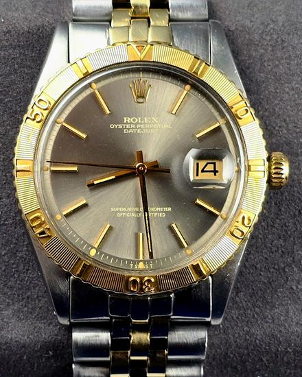 1973 (3.2 Mill Serial) Rolex Datejust Turn-O-Graph 36MM Champagne Dial Two-Tone Jubilee Bracelet (1625)