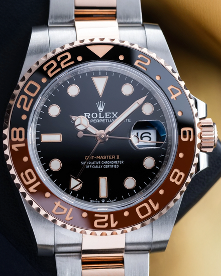 2021 Rolex GMT-Master II "Rootbeer" 40MM Black Dial Two-Tone Oyster Bracelet (126711CHNR)