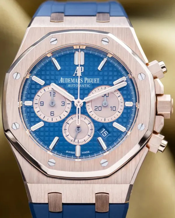 2019 Audemars Piguet Royal Oak Chronograph 41MM Blue Dial Rubber Strap (26331OR.OO.D315CR.01)
