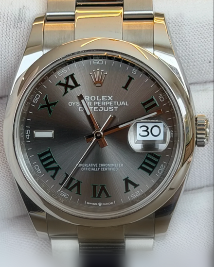 2022 Rolex Datejust "Wimbledon" 36MM Slate Dial Oyster Bracelet (126200)