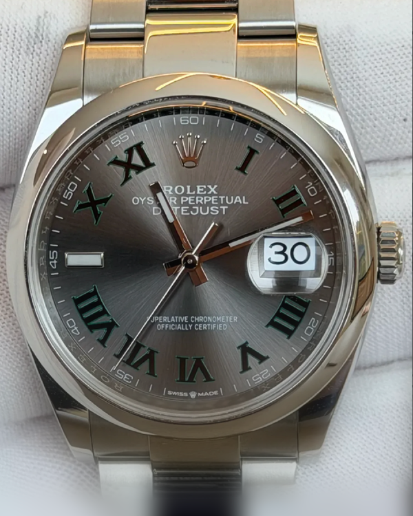 2022 Rolex Datejust "Wimbledon" 36MM Slate Dial Oyster Bracelet (126200)