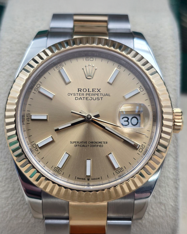 2020 Rolex Datejust 41MM Champagne Dial Two-Tone Oyster Bracelet (126333)