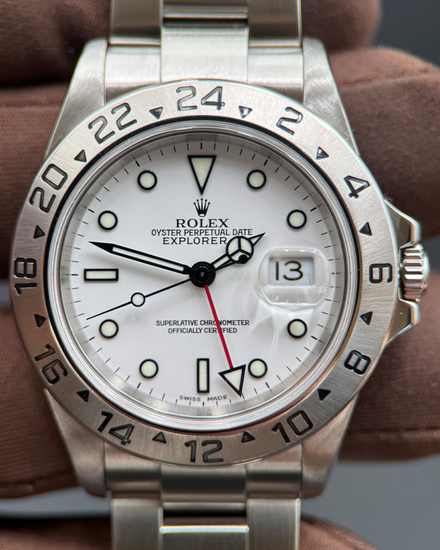 Rolex Explorer II "Polar" 40MM White Dial Oyster Bracelet (16570)