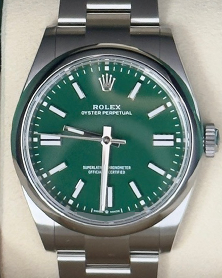 2025 Rolex Oyster Perpetual 41MM Green Dial Oyster Bracelet (134300)