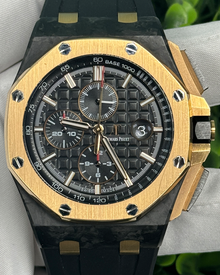 Audemars Piguet Royal Oak Offshore Chronograph "QE II Cup 2016" L.E. 44MM Black Dial Rubber Strap (26406FR.OO.A002CA.01)